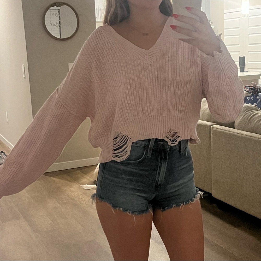 Forever 21 Blush Pink Knit Pullover